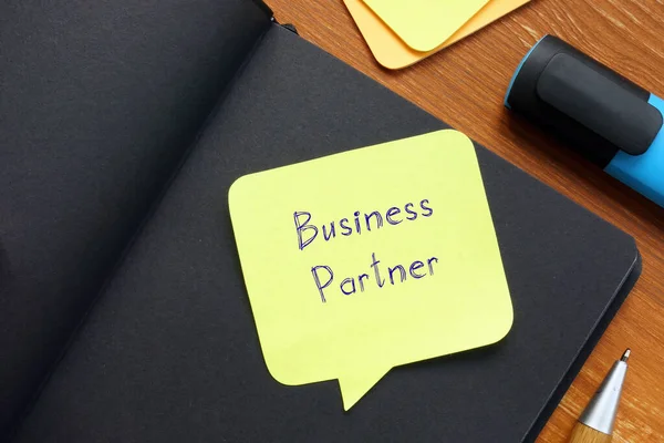 Koncepcja Biznesowa Oznacza Business Partner Znakiem Stronie — Zdjęcie stockowe