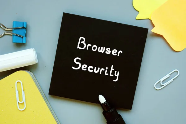 Browser Security phrase on the sheet