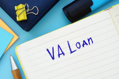 Business concept about VA Loan with inscription on the page clipart
