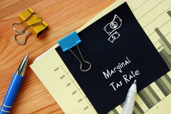 Financial Concept Marginal Tax Rate Inscription Sheet — Stock Photo, Image