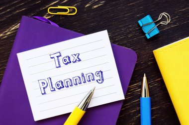 Kağıt üzerinde Vergi Planlama tabelası