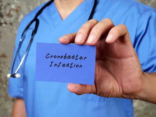 Έννοια Της Υγειονομικής Περίθαλψης Έννοια Cronobacter Μόλυνση Φράση Στη Σελίδα — Φωτογραφία Αρχείου
