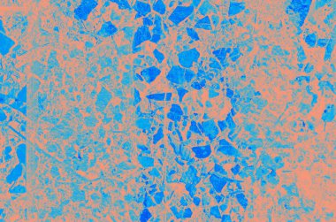 Tasarım için kopya alanı olan soyut mercan ve mavi renk dokusu arkaplanı.