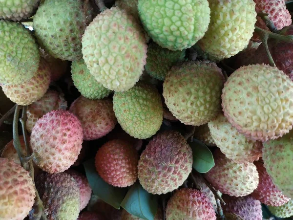 Indian Litchi Fruit Stock Photo Foto Tirada Por Vishal Singh — Fotografia de Stock