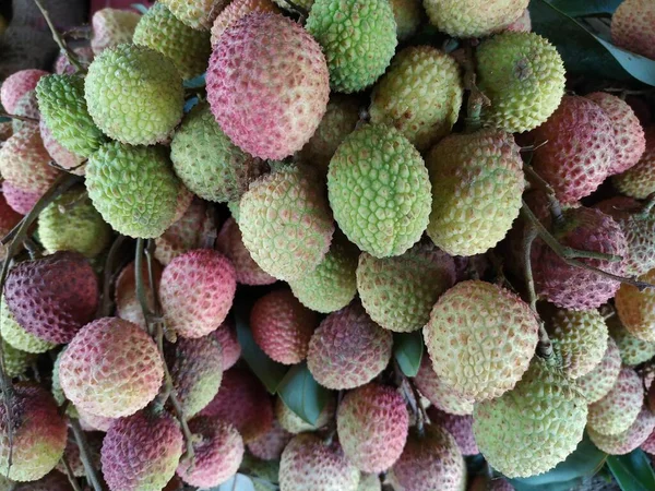 Indian Litchi Fruit Stock Photo Foto Tirada Por Vishal Singh — Fotografia de Stock