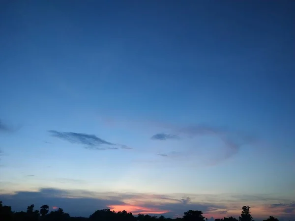 Hermosa Vista Dramática Naturaleza Por Noche Stock Fotos — Foto de Stock