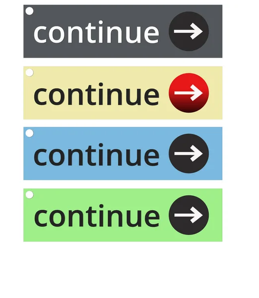 Modern set of colorful free Continue Buttons.