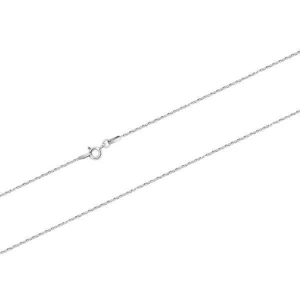 Silver Guld Hänge Halsband Med Kedja Vit Bakgrund Isolerad — Stockfoto