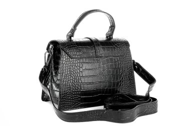 Çanta moda sonbahar debriyajı beyaz deri üzerinde izole