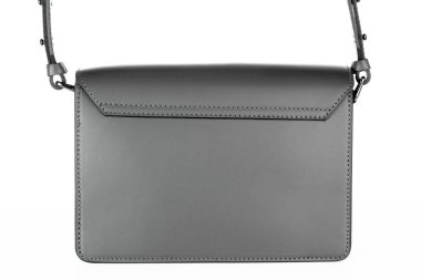 Çanta moda sonbahar debriyajı beyaz deri üzerinde izole