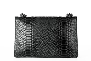 Çanta moda sonbahar debriyajı beyaz deri üzerinde izole