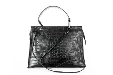 Çanta moda sonbahar debriyajı beyaz deri üzerinde izole