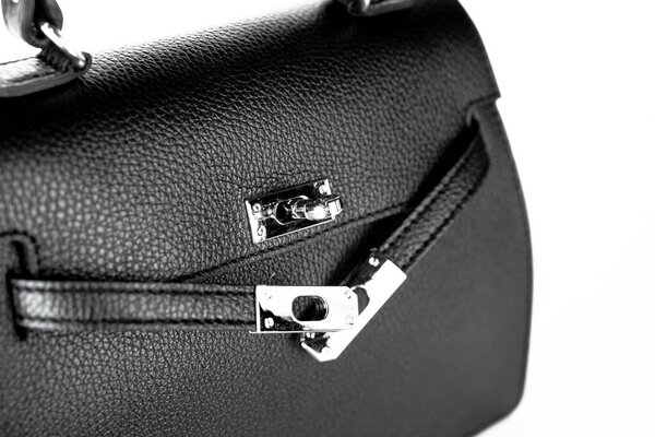 Bag fashion autumn clutch isolated on white leather