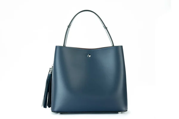 Bag Fashion Autumn Clutch Isolated White Leather — Stock Photo, Image