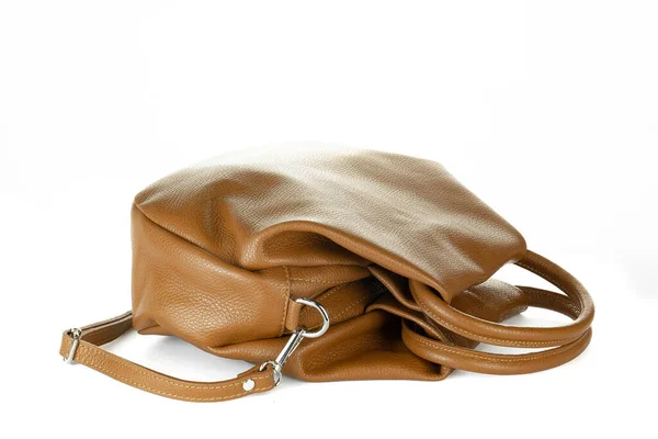 Bag Mode Herbst Clutch Isoliert Auf Weißem Leder — Stockfoto