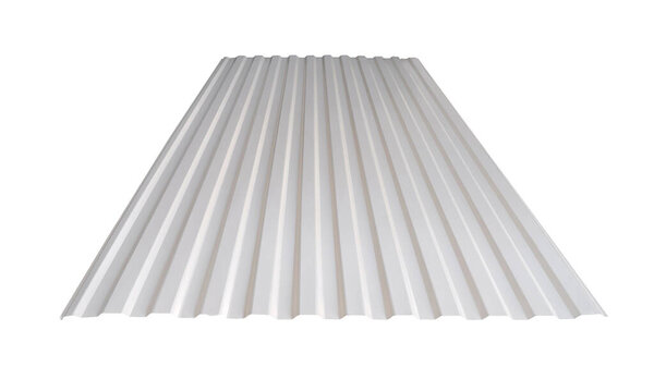 Roof roof profile metal colored wooden texture isolated on white background