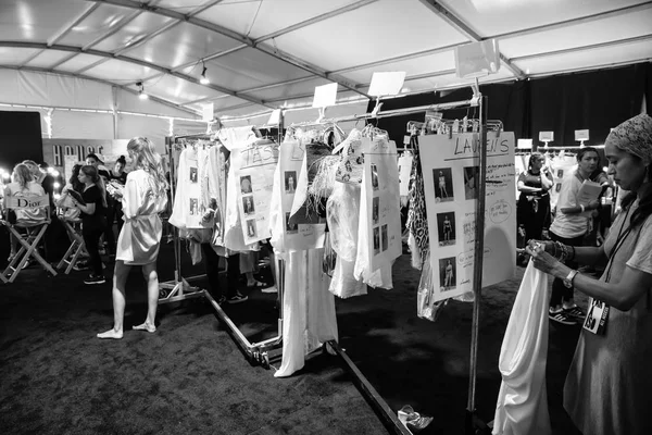 Miami Beach Července 2018 Zobrazení Backstage Atmosféře Před Kolekce Plavky — Stock fotografie
