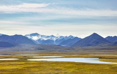 Dalton Highway Alaska, ABD Brooks aralığından bir görünümünü