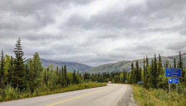 Coldfoot, Alaska, ABD Dalton Highway görünümünü