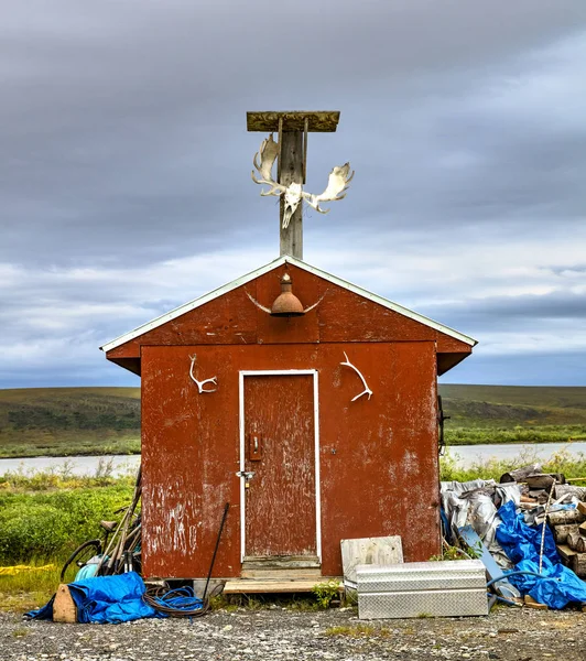 Vue Une Structure Depuis Happy Valley Camp Sur Dalton Highway — Photo