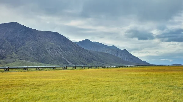 View Brooks Range Trans Alaska Pipeline Dalton Highway Alaska Usa — Stock Photo, Image