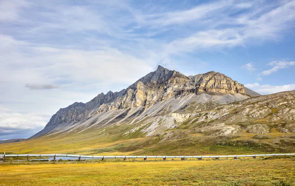 Veduta Della Catena Montuosa Brooks Del Gasdotto Trans Alaska Dalla — Foto Stock