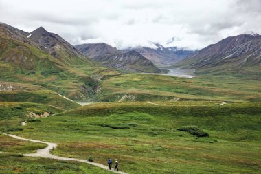 Denali National Park and Preserve, AK - Aug 21, 2018: A view of Alaska Range from Eielson Visitor Center in Denali National Park and Preserve clipart