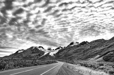 Valdez, Alaska yakınındaki Prince William Sound Worthington buzulun bir görünüm