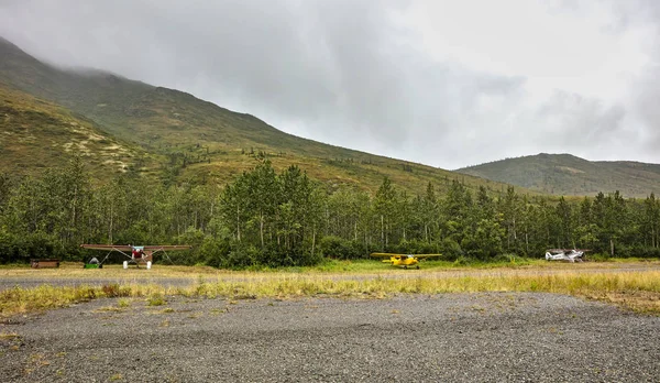 Park Narodowy Denali Zachowaj Sierpień 2018 Widok Kantishna Lotniska Denali — Zdjęcie stockowe