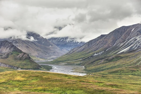Pohled Aljašky Pohybují Eielson Návštěvnické Centrum Národním Parku Denali Zachovat — Stock fotografie