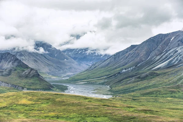 Národní Park Denali Zachovat Srpen 2018 Pohled Aljašky Pohybují Eielson — Stock fotografie