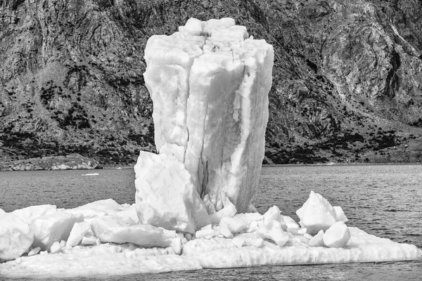 Iceberg Flotte Dans Baie Columbia Sur Détroit Prince William Alaska — Photo