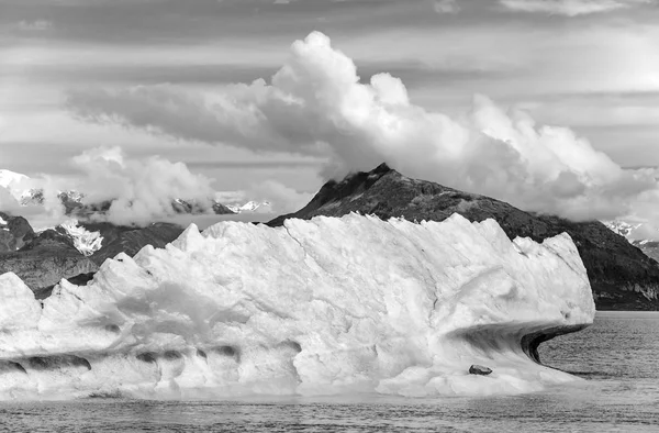 Iceberg Flotte Dans Baie Columbia Sur Détroit Prince William Alaska — Photo