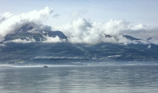 Una Vista Terminal Marítima Valdez Los Petroleros — Foto de Stock