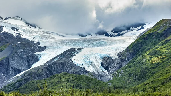 Vue Glacier Worthington Sur Détroit Prince William Près Valdez Alaska — Photo