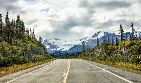 Uma Vista Glaciar Worthington Prince William Sound Perto Valdez Alasca — Fotografia de Stock