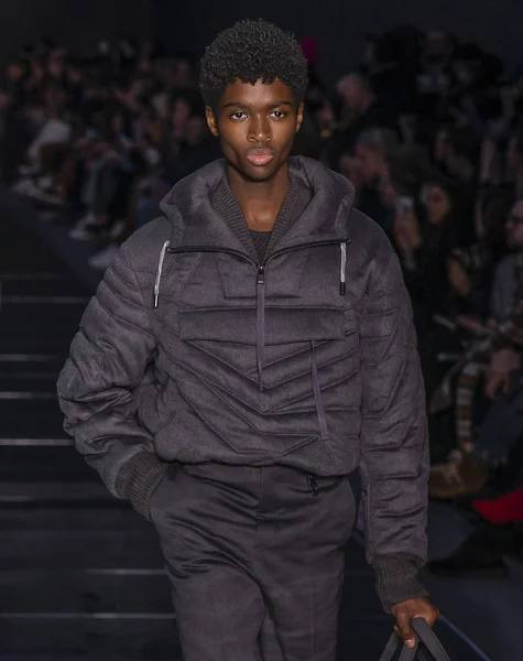 New York New York February 2019 Model Walks Runway Boss — Stock Photo, Image