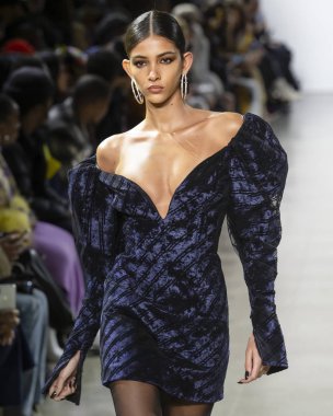 Laquan Smith 2019 sonbahar kış pist Haritayı New York City