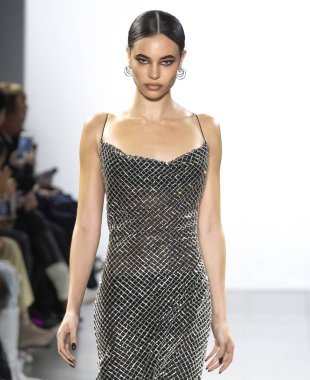 Laquan Smith 2019 sonbahar kış pist Haritayı New York City