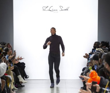 Laquan Smith 2019 sonbahar kış pist Haritayı New York City