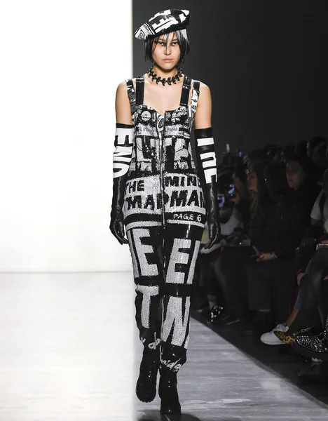 NEW YORK, NY - FEBRUARY 10: Sora Choi Walks The Runway At The Jeremy Scott  Show During New York Fashion Week On February 10, 2017 In New York City.  Stock Photo, Picture