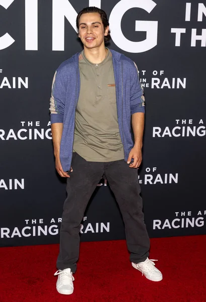 "Sztuka wyścigów w deszczu" premiera filmu, El Capitan Theatr — Zdjęcie stockowe