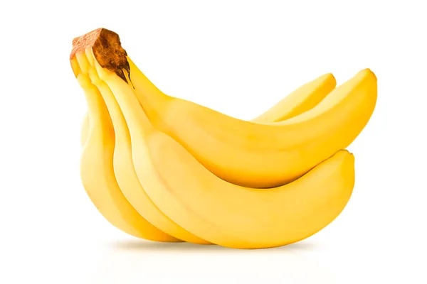 Racimo Plátanos Sobre Fondo Blanco Aislado —  Fotos de Stock