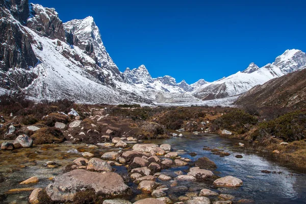 Pheriche Nepal Circa Oktober 2013 Över Himalaya Awi Cholatse Tabuche — Stockfoto