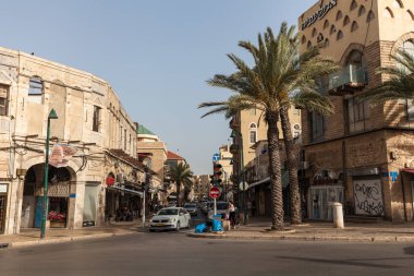 TEL AVIV, ISRAEL - CIRCA MAYIS 2018: İsrail 'deki Tel Aviv Eski Jaffa' nın güzel manzarası Mayıs 2018 civarında Tel Aviv 'de.