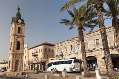 TEL AVIV, ISRAEL - CIRCA MAYIS 2018: İsrail 'deki Tel Aviv Eski Jaffa' nın güzel manzarası Mayıs 2018 civarında Tel Aviv 'de.