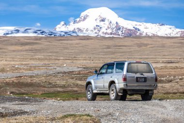 BARSKOON, KYRGYZSTAN - CIRCA JUNE 2017: Issyk Kul Bölgesi Barskoon (Arabel) Syrts (Haziran 2017).