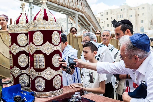 Jerusalem Israel Circa Mei 2018 Zicht Westelijke Muur Jeruzalem Israël — Stockfoto