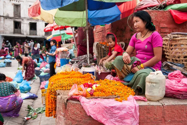 Bhandar Nepal Circa Październik 2013 Mieszkańcy Wsi Bhandar Około Października — Zdjęcie stockowe