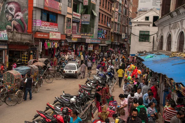 Kathmandu Nepal Circa Październik 2013 Życie Społeczne Ulicach Kathmandu — Zdjęcie stockowe